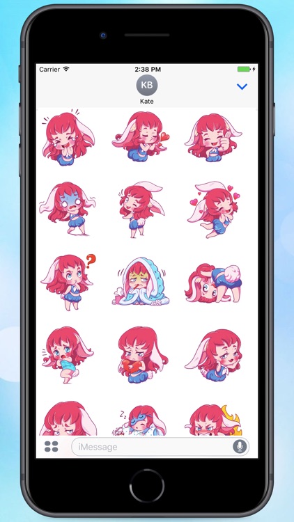 Cute Bunny Girl! Stickers