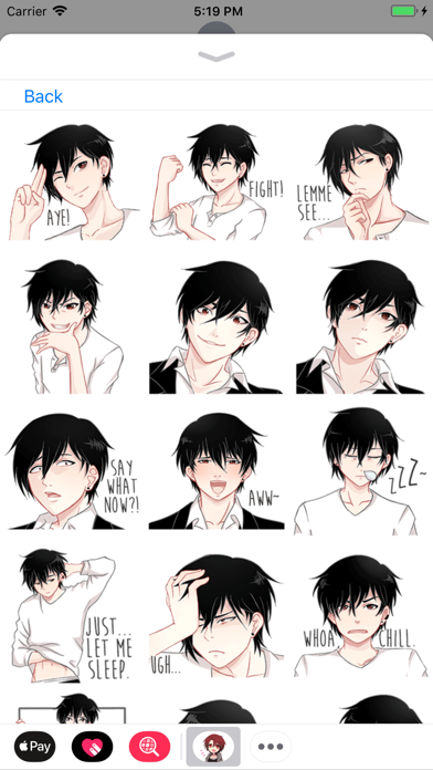 Anime Boys Stickers screenshot 3