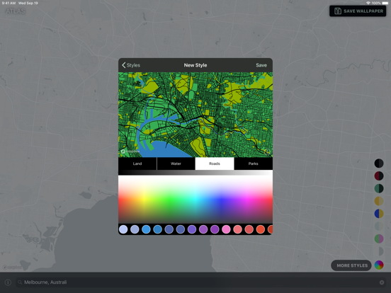Atlas Wallpaper iPad screenshot 4 - Utilities app