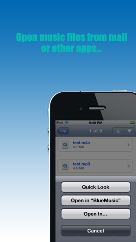 BlueMusic - "Open local music in other apps"のおすすめ画像1
