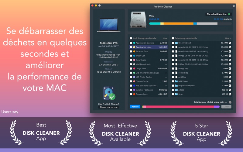 Screenshot #1 pour Disk Clean Lite