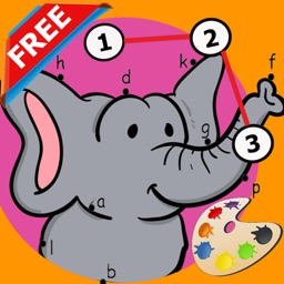 Animals Dot to Dot Coloring Book - Kids free learning games