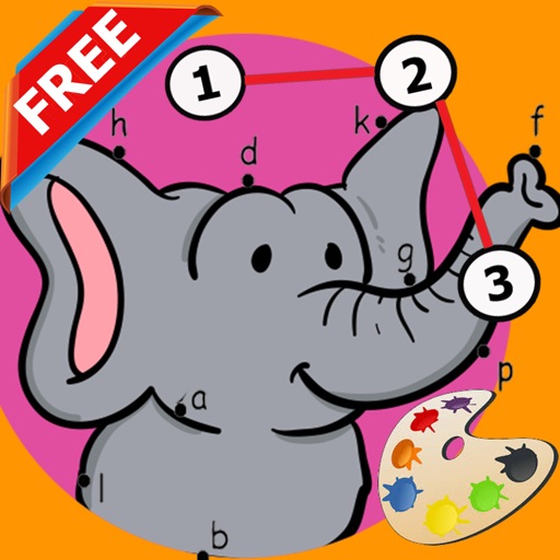 Animals Dot to Dot Coloring Book - Kids free learning games iOS App