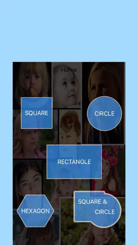 Photo Magic - Photo Frame, random structured photos,Square, Circ