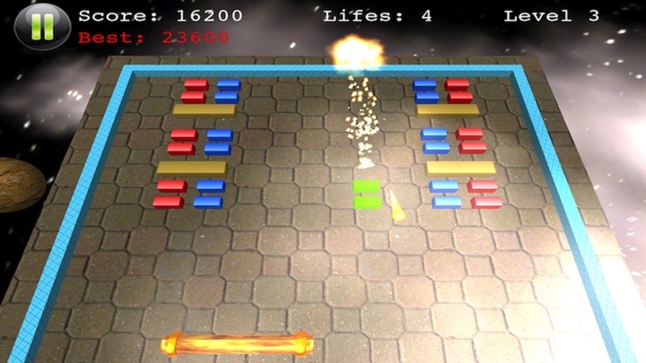 Screenshot #1 pour Block Smasher : 3D Fire Crush Bricks Breaker Game