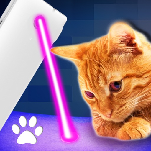 Cat laser pointer joke icon