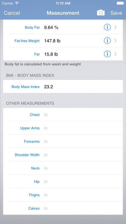 BOD Keeper - Body Fat Calculator & Body Tracker screenshot-3