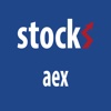 Stocks AEX index, Amsterdam stock market and portfolio