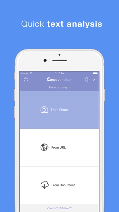 Screenshot #1 pour Conceptmeister Free - document summarizer and, concepts extractor