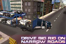 Game screenshot Police Car Transporter Truck – Drive lorry & deliver cop vehicles apk