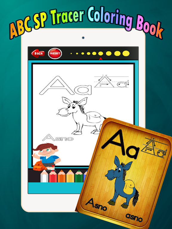 ABC Coloring Book: learn spanish coloring pages preschool games free for kids and toddler any age iPad screenshot