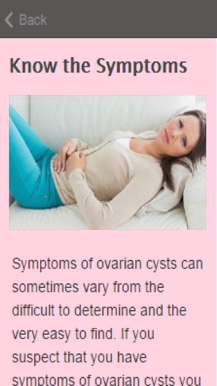 Symptoms Of Ovarian Cysts