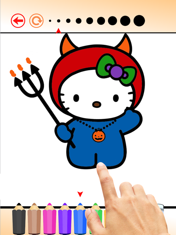 Screenshot #1 for The Kitten Coloring Book HD: Learn to color and draw a kitten, Free games for children