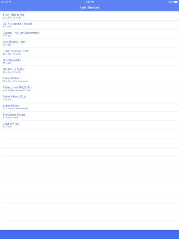 Screenshot #4 pour Radio Channel Sixties FM Online Streaming