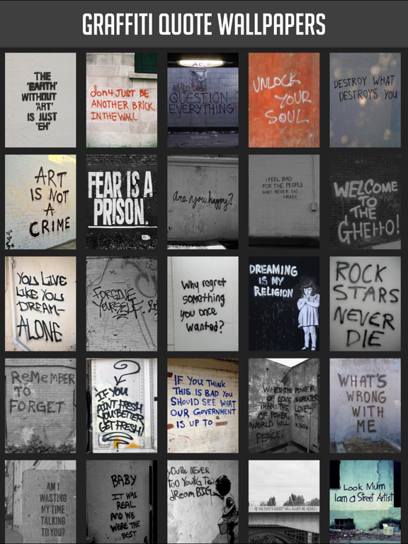 Screenshot #4 pour Graffiti Quote Wallpapers