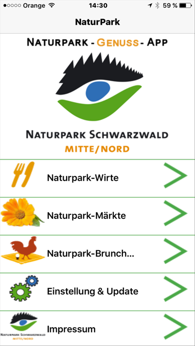 Screenshot #1 pour Naturpark-Genuss-App
