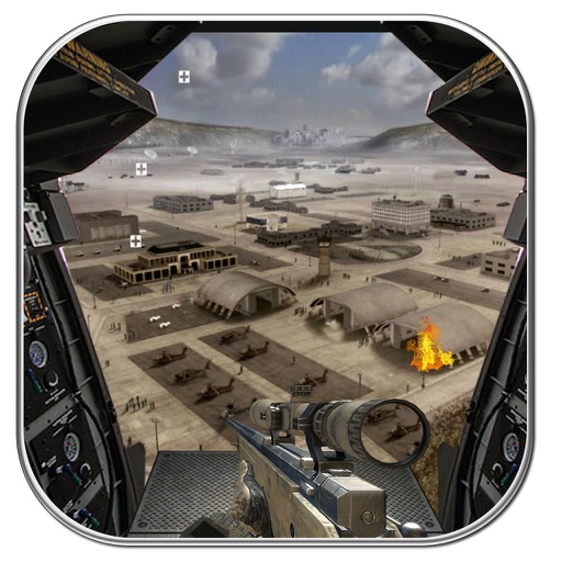 Sniper Shooting Heli Action Icon