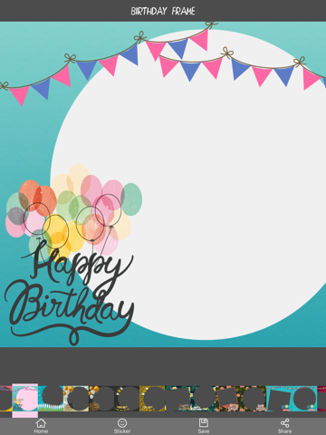 Happy Birthday Frame iPad screenshot 4 - Photo & Video app
