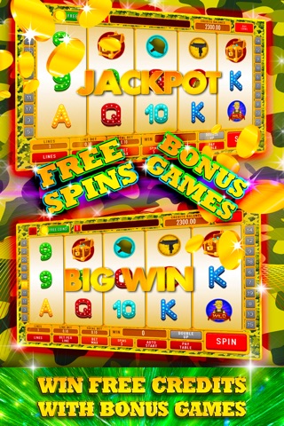 Modern War Casino Gambling Machine - rewards, great bonuses and tons of slot coins screenshot 2