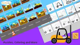 Game screenshot Construction Vehicles - Digger, Loader Puzzles, Games and Coloring Activities for Toddlers and Preschool Kids hack