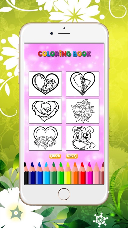 The Valentines Coloring Book: Learn to color and draw Valentine's Day card, Free games for children