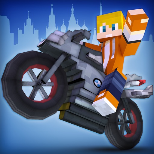 Crafting Rider | Free Motorcycle Racing Game vs Police Cars icon