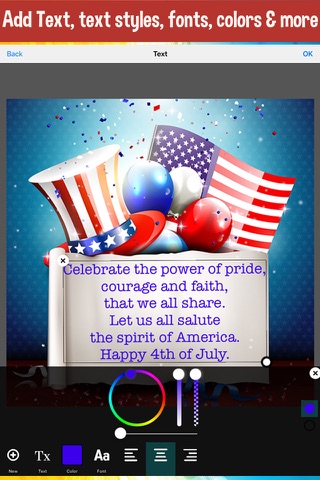 4th Of July - Independence Day Card Creator screenshot 3