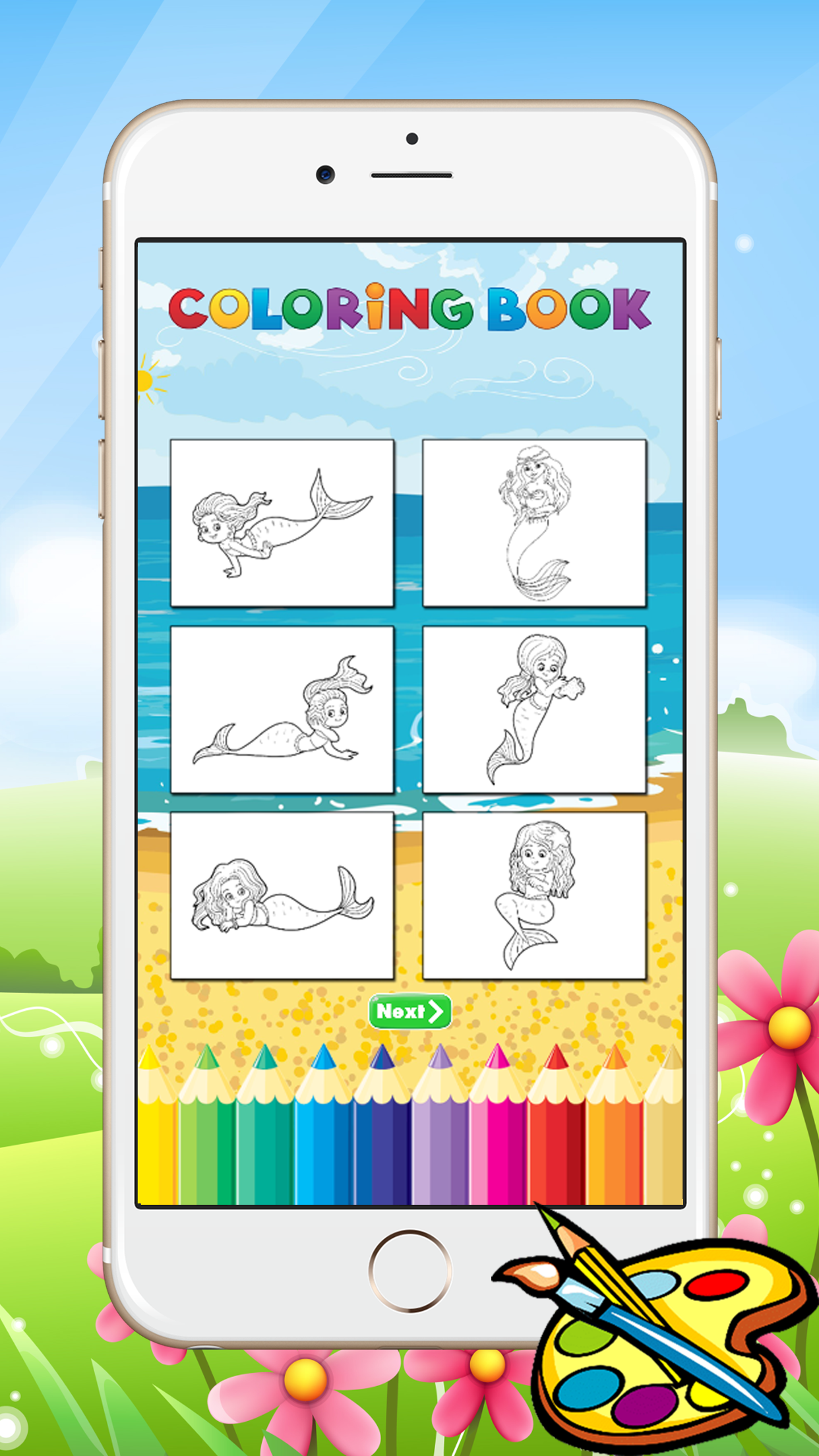 Princess & Mermaid Coloring Book - All In 1 Sea Drawing screenshot 5