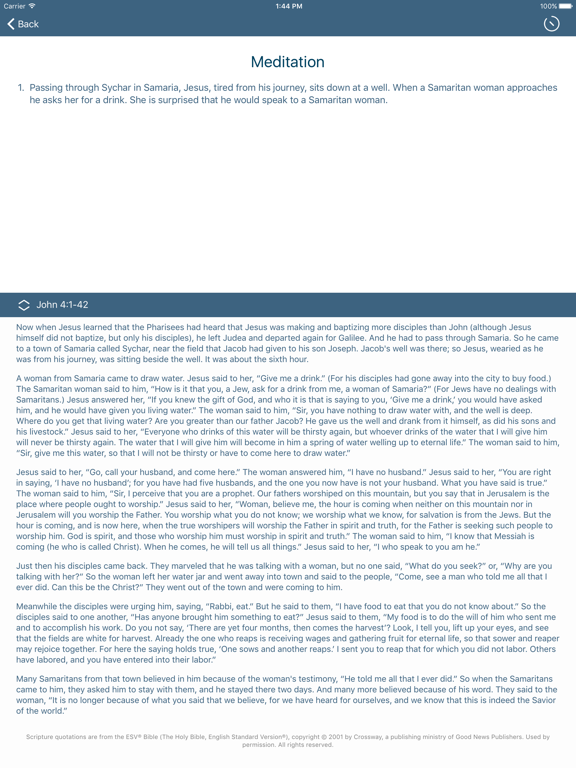 Emmaus: Meditations on the Life of Jesus iPad screenshot 3 - Lifestyle app