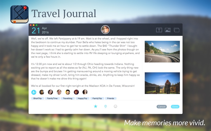 Screenshot #1 pour Travel Journal