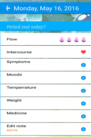 Fertility tracker, Cycle tracker screenshot 3