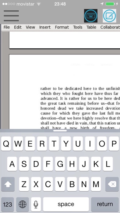 Screenshot #2 pour DocsOpen Docs Editor w AbiWord