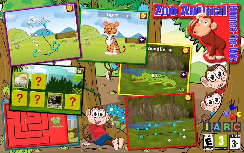 Preschool ABC Zoo Animal Connect the Dot Puzzles for Mac OS X - 1.3.1 - (macOS)