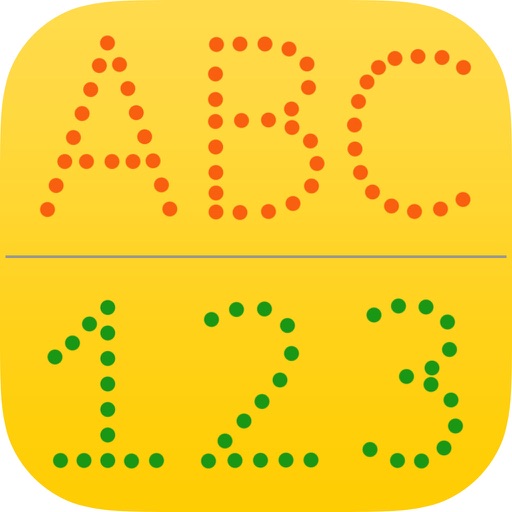 letter abc & 123 for kids : learn to write letters and numbers icon