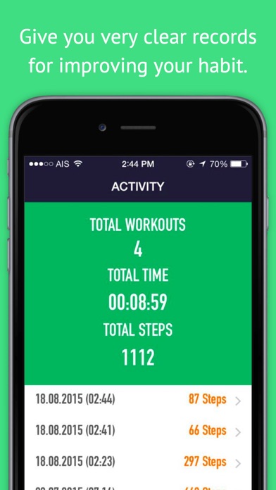 Screenshot #2 pour My Pedometer and Great Jog Tracker - Step Counter, Walking and Running Map to Burn Fat