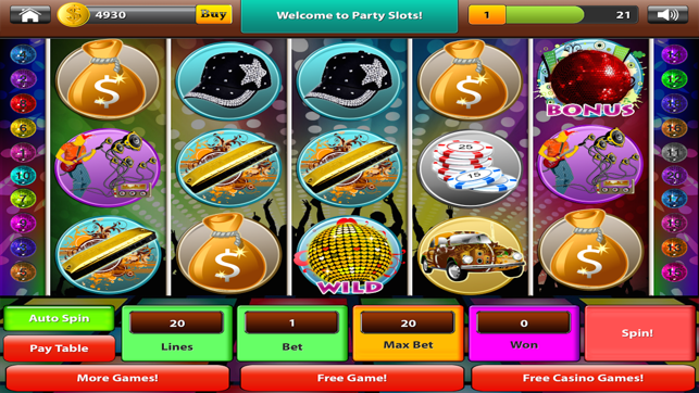 80's Disco Funky Rock Club Party Slots