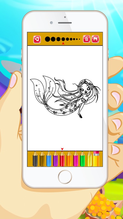 Mermaid Coloring Book - Educational Coloring Games Free For kids and Toddlers