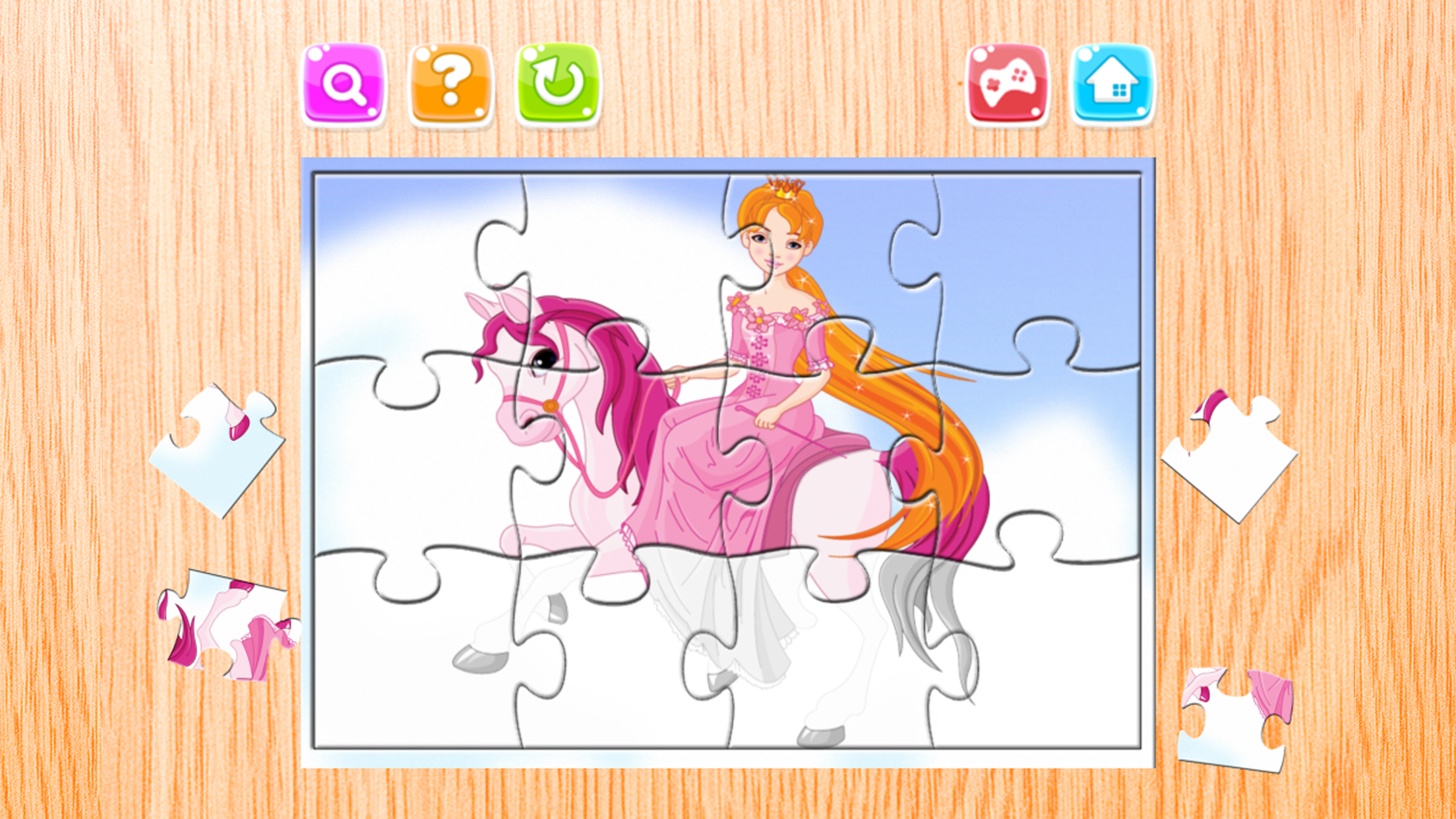 Princess Pony Puzzles - Jigsaw Puzzle for Kids and Toddlers who Love Little Horses and Unicorn Ponies for Free screenshot 3