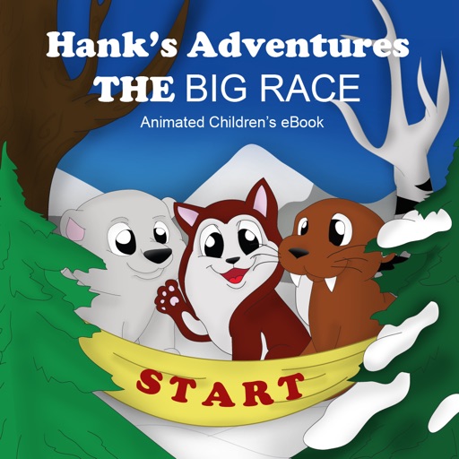 The Big Race!! an animated winter storybook for kids and toddlers with cute animals