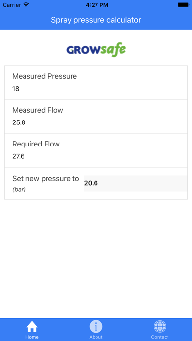 Pressure Calc Screenshot