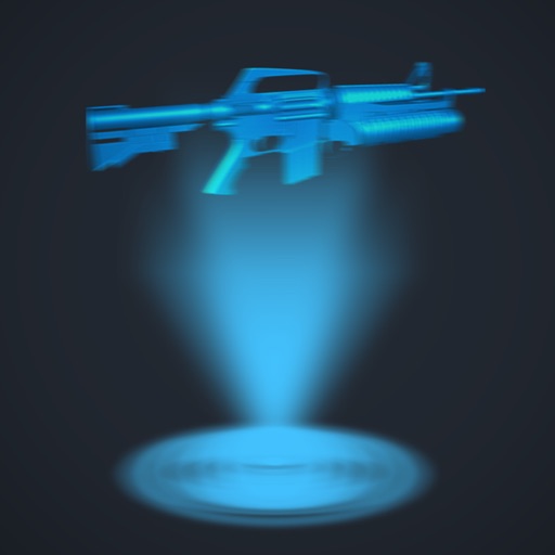 Hologram 3D Gun Simulator free iOS App