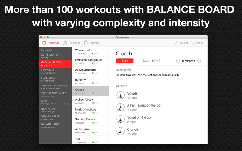 Screenshot #1 pour Balance Board exercises