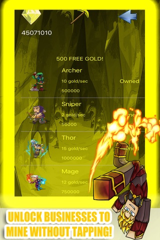 Gold Billionaire - Crafting Pocket Edition Free Pickaxe Mining Clicker Game screenshot 3