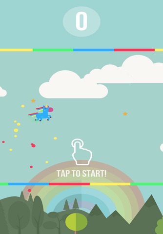 Happy Unicorn rainbow dash - endless splashy color jumper screenshot 3