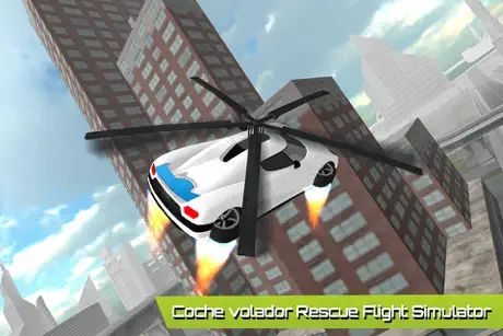 Vuelo del helicóptero del coche futurista Rescate simulador de v