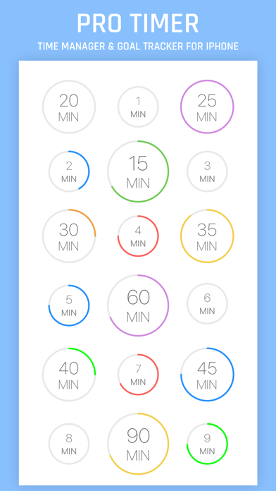 Screenshot #1 pour Pro Timer - Time Manager & Goal Tracker