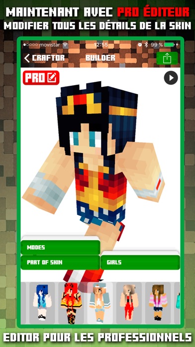 Screenshot #2 pour Craftor Pro Skins Creator pour Minecraft PE & PC