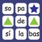 Sopa de Sílabas - A brain game with a word puzzle and memory game inside in Spanish (School Edition)
