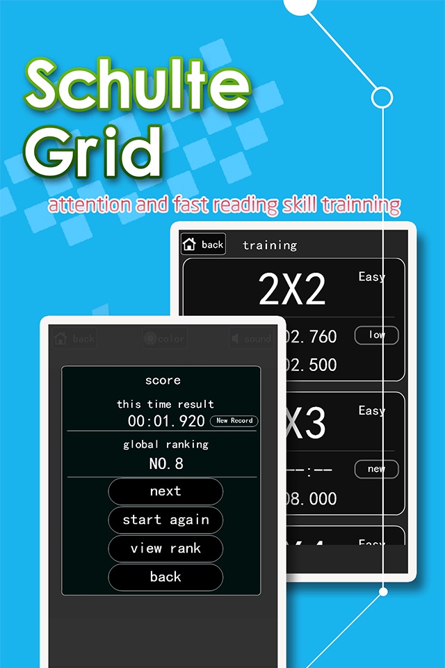 Schulte Grid -attention and fast reading skill trainning screenshot 3