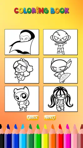 Game screenshot The Heroes Coloring Book: Learn to color and draw superhero, Free games for children hack